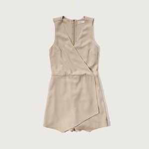 Abercrombie Nude Wrap Front Romper